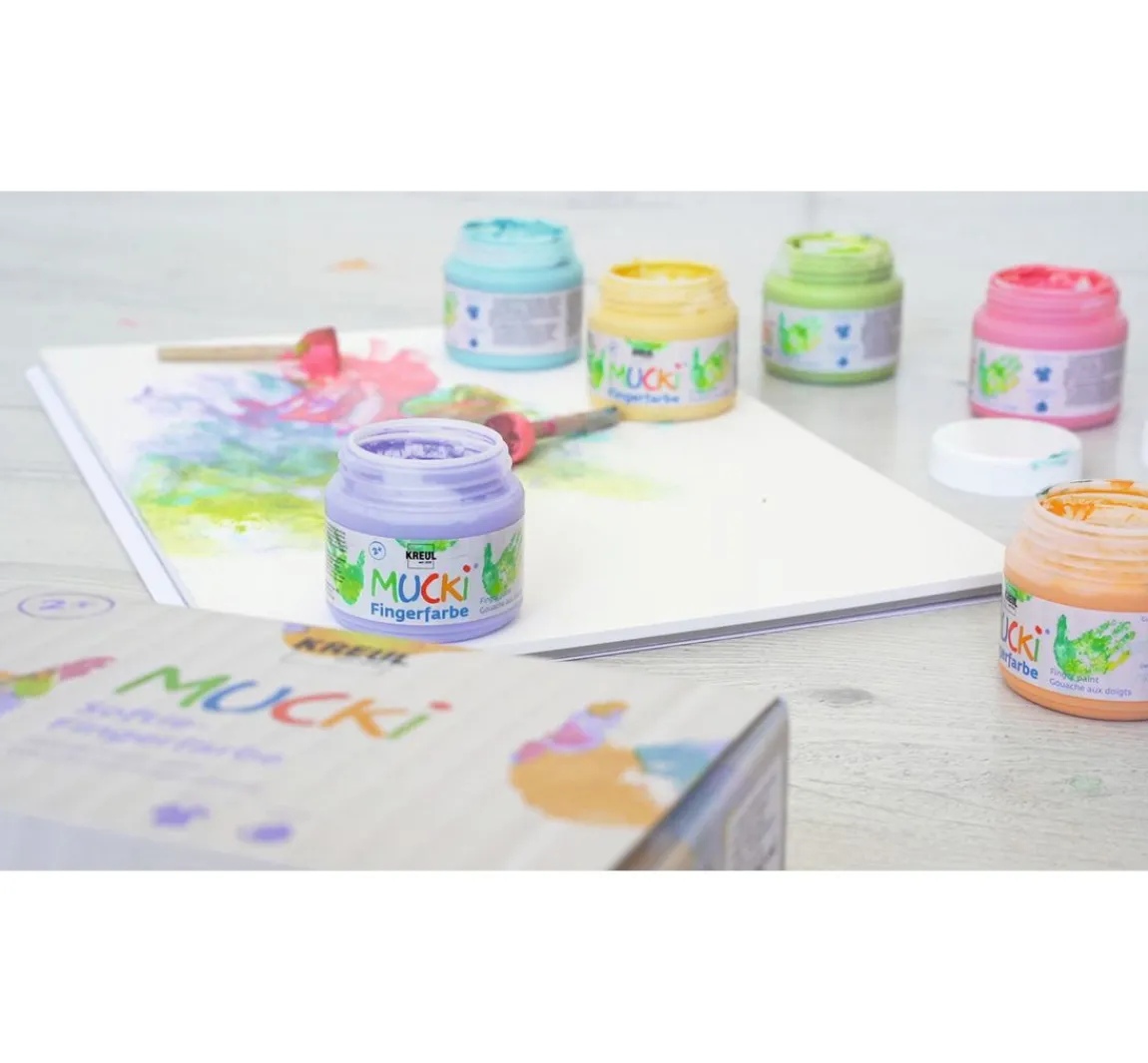Sale Kreul Kinder MUCKI Softie-Fingerfarbe, 6er-Set