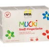 Kreul Kinder MUCKI Stoff-Fingerfarbe, 6er-Set