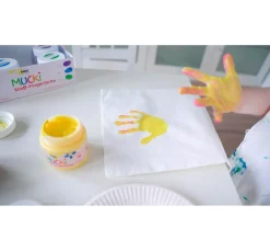 Kreul Kinder MUCKI Stoff-Fingerfarbe, 6er-Set
