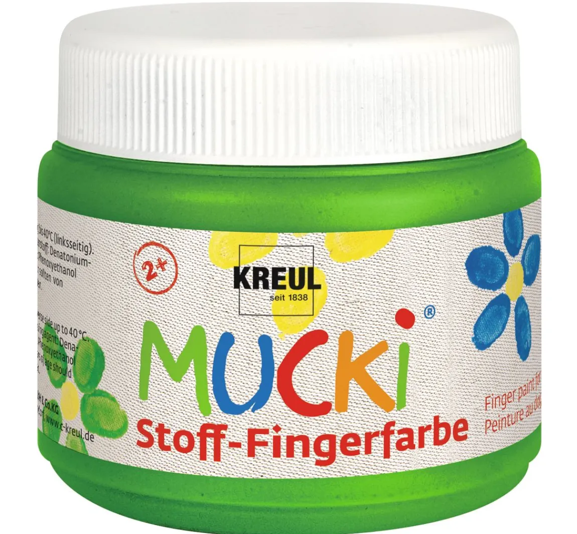 Kreul Kinder MUCKI Stoff-Fingerfarbe, 6er-Set