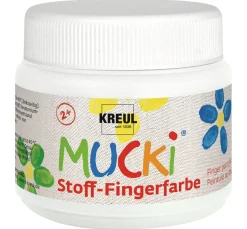 Kreul Kinder MUCKI Stoff-Fingerfarbe, 6er-Set