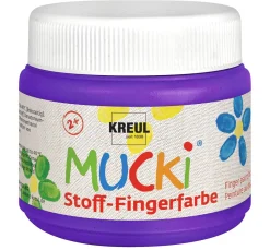Kreul Kinder MUCKI Stoff-Fingerfarbe, 6er-Set