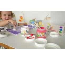 Kreul Kinder MUCKI Stoff-Fingerfarbe, 6er-Set