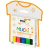 Discount Kreul Kinder Mucki Stoff-Sternchen Stoffmalstift, 5er-Set