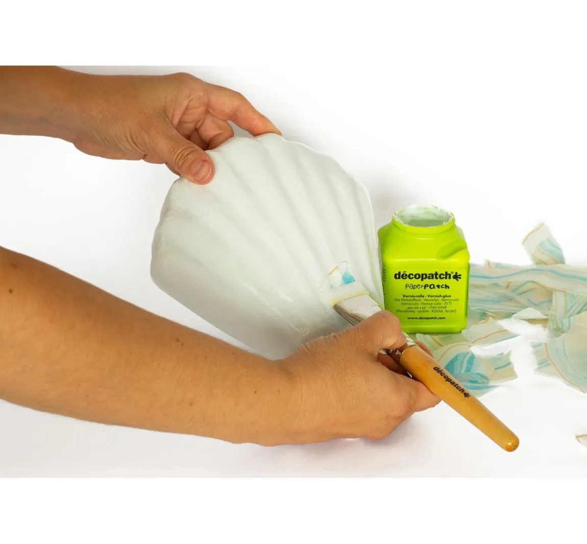 Discount décopatch Muschelvase, Pappmaché, wasserdicht