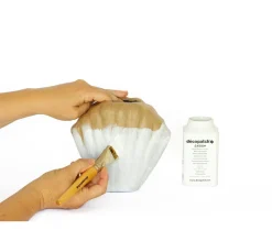 Discount décopatch Muschelvase, Pappmaché, wasserdicht