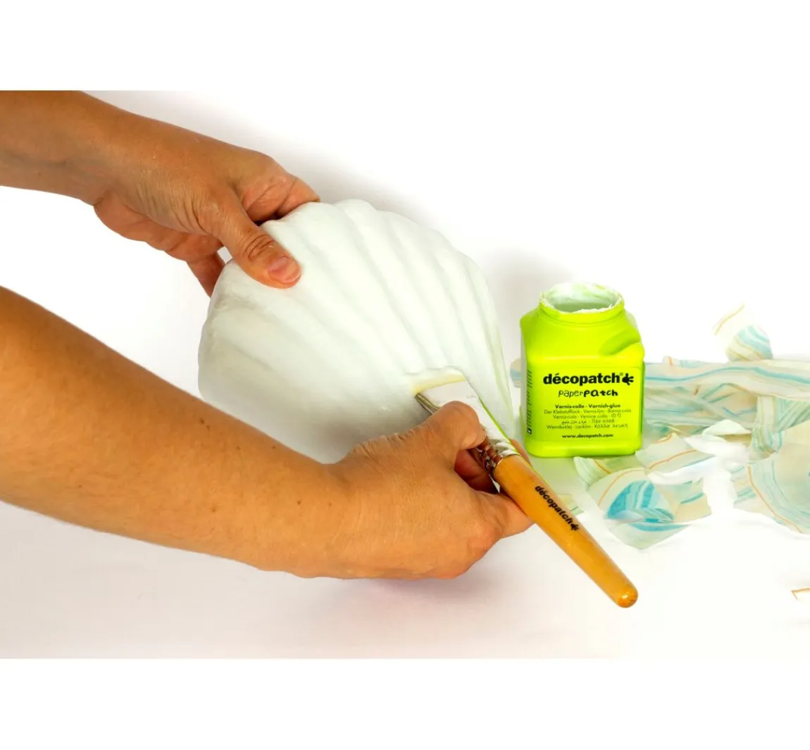 Discount décopatch Muschelvase, Pappmaché, wasserdicht