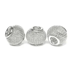 New UIT Netzperle, Großlochperle, ca. 14 x 11 mm