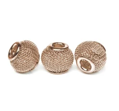New UIT Netzperle, Großlochperle, ca. 14 x 11 mm