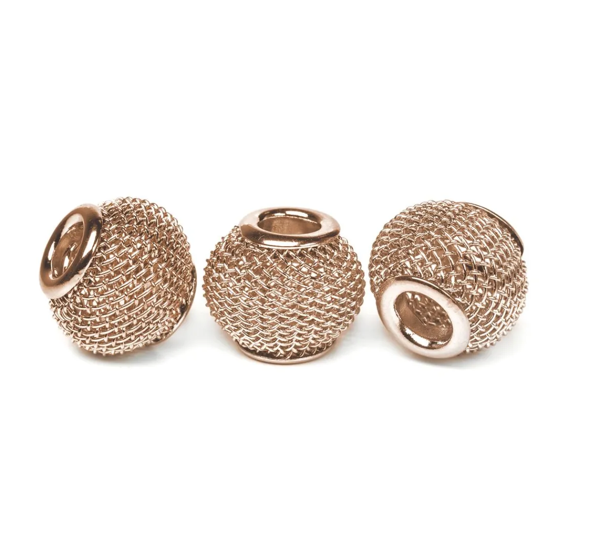 New UIT Netzperle, Großlochperle, ca. 14 x 11 mm