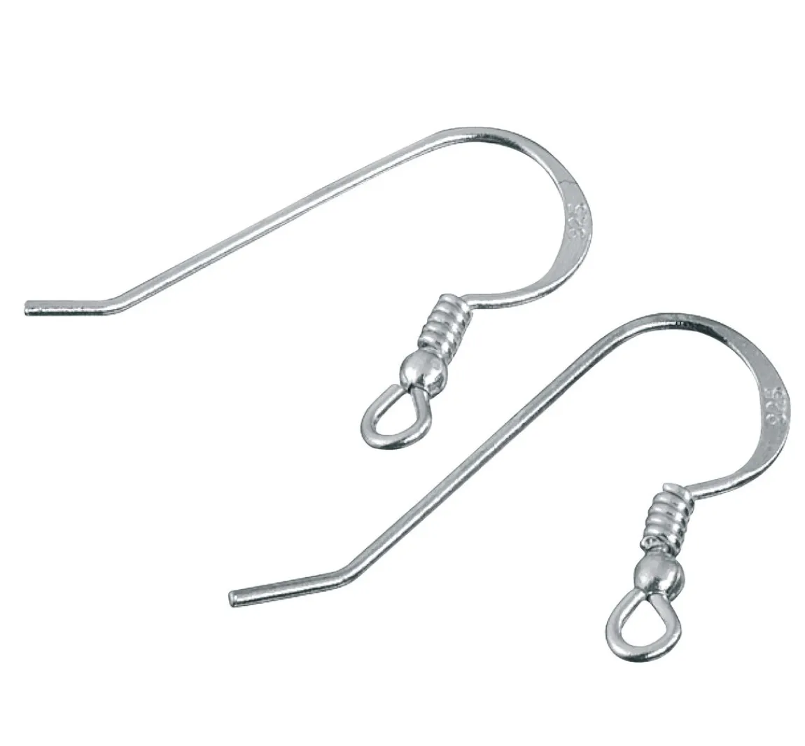 Discount PRACHT Ohrhaken mit Feder, 925er Sterling-Silber