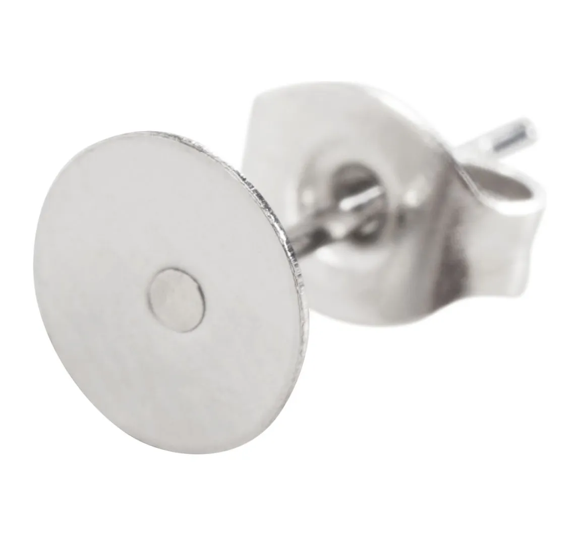 Outlet PRACHT Ohrstecker Edelstahl, 6 mm Platte