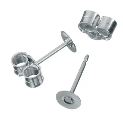 Discount PRACHT Ohrstecker mit Platte, 925er Sterling-Silber, 2 Stück