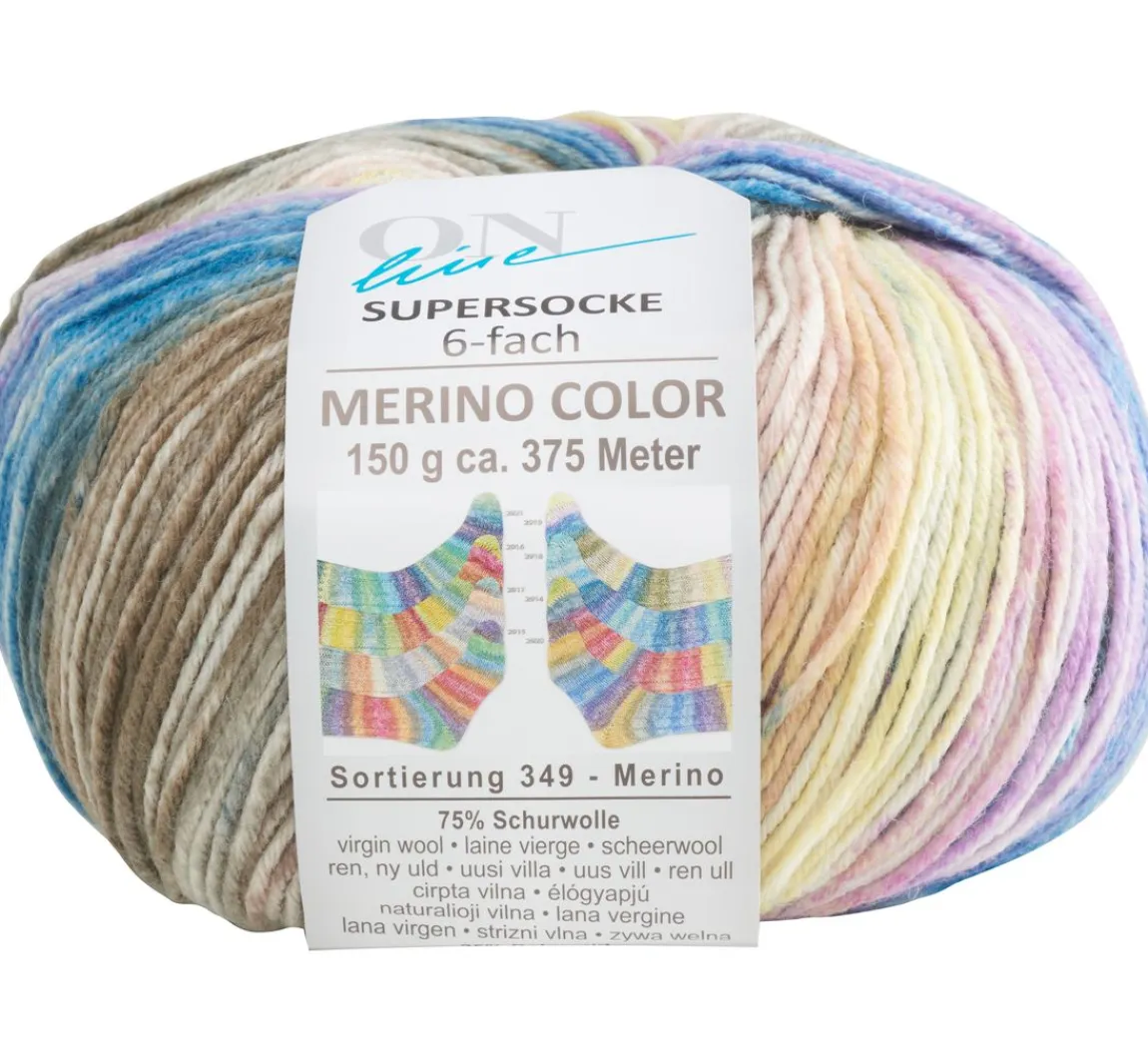 New ONline Wolle Supersocke Merino-Color, Sortierung 349
