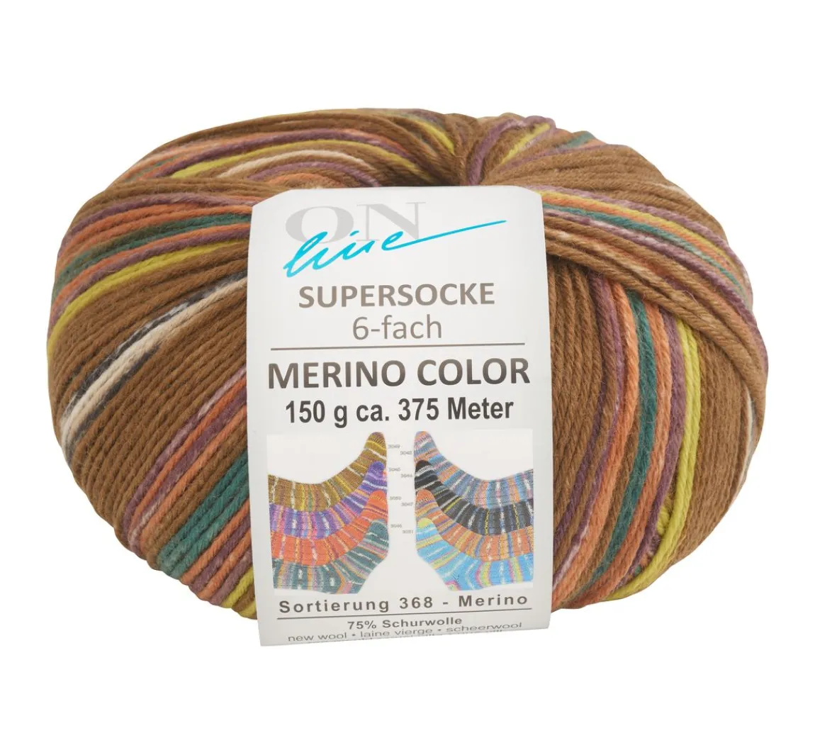 Outlet ONline Wolle "Supersocke Merino Color, Sortierung 368"
