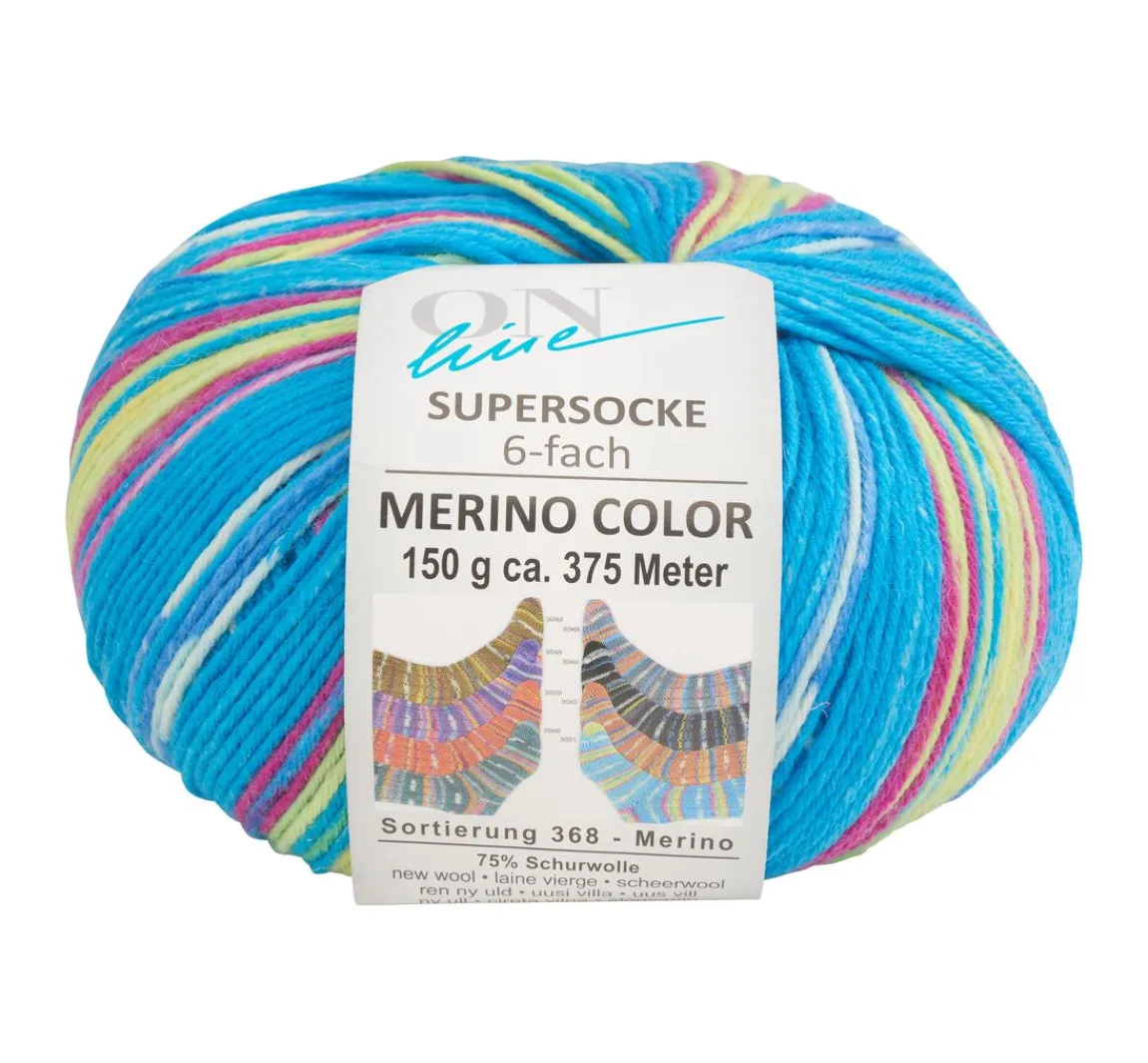 Outlet ONline Wolle "Supersocke Merino Color, Sortierung 368"