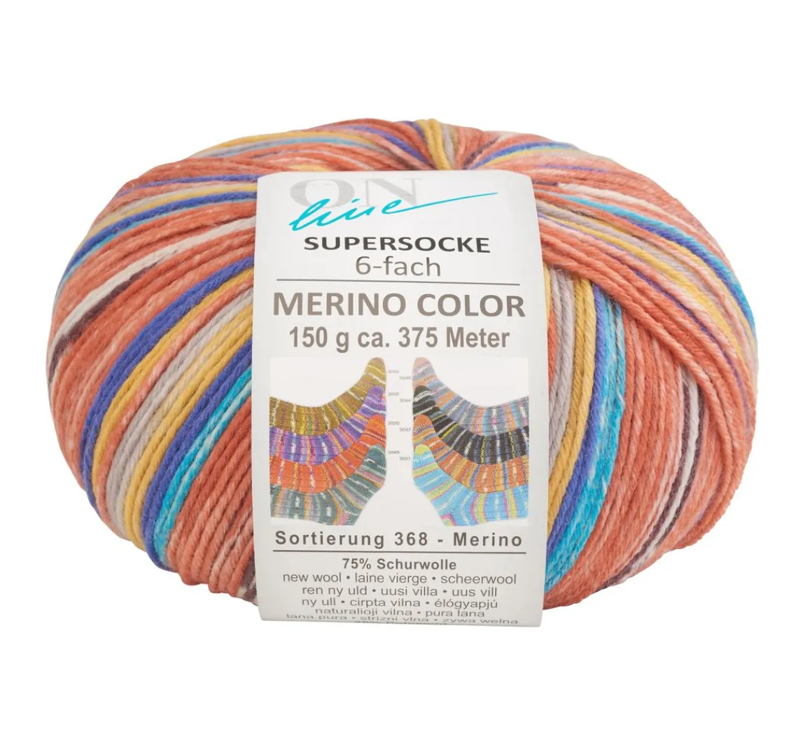 Outlet ONline Wolle "Supersocke Merino Color, Sortierung 368"