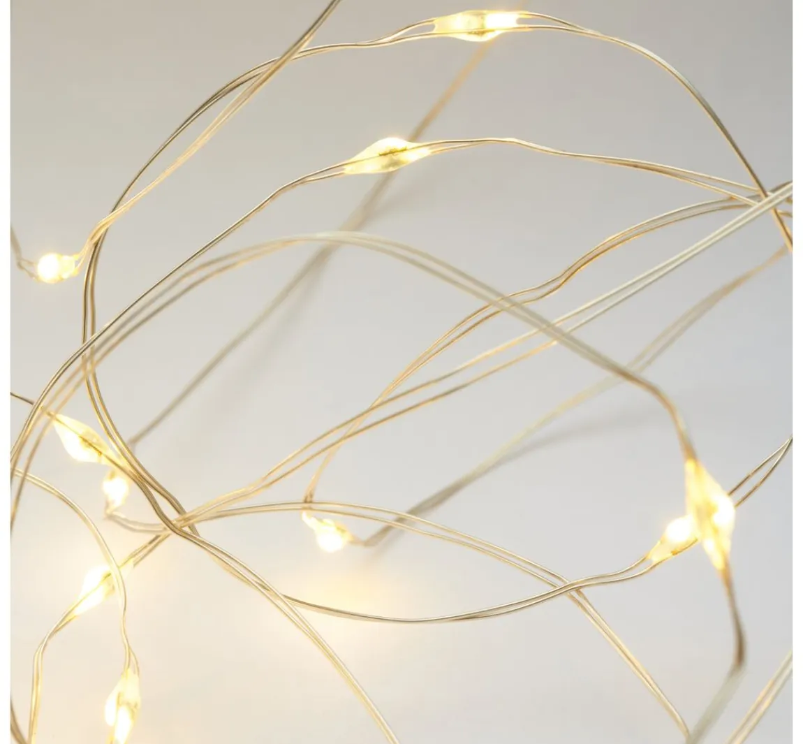 Online ohne Marke Outdoor Micro-LED-Lichterkette, mit Fernbedienung, 50 LED