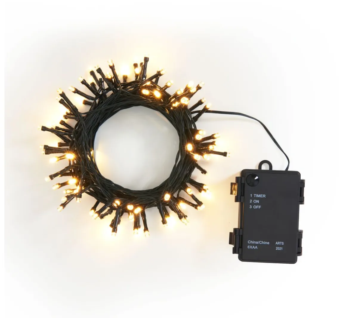 Clearance ohne Marke Outdoor Mini-LED-Lichterkette, 10 m, Grün, 100 LEDs