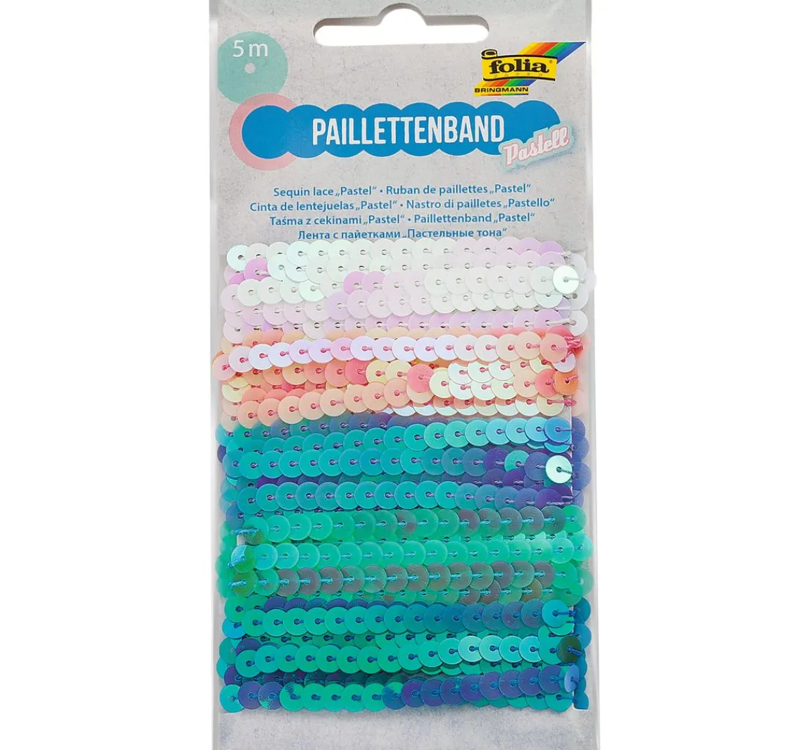 Hot folia Paillettenbänder "Pastell-Mix"