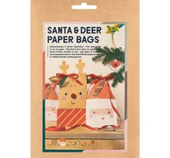 Best folia Paper Bag Set "Santa & Deer"