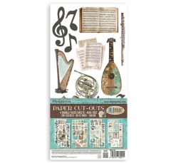 New Stamperia Paper Cut-Outs "Music"