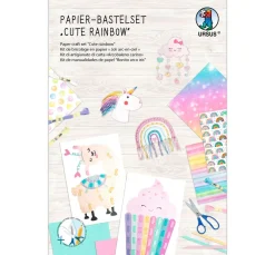 Outlet URSUS Papier-Bastelset "Cute Rainbow"