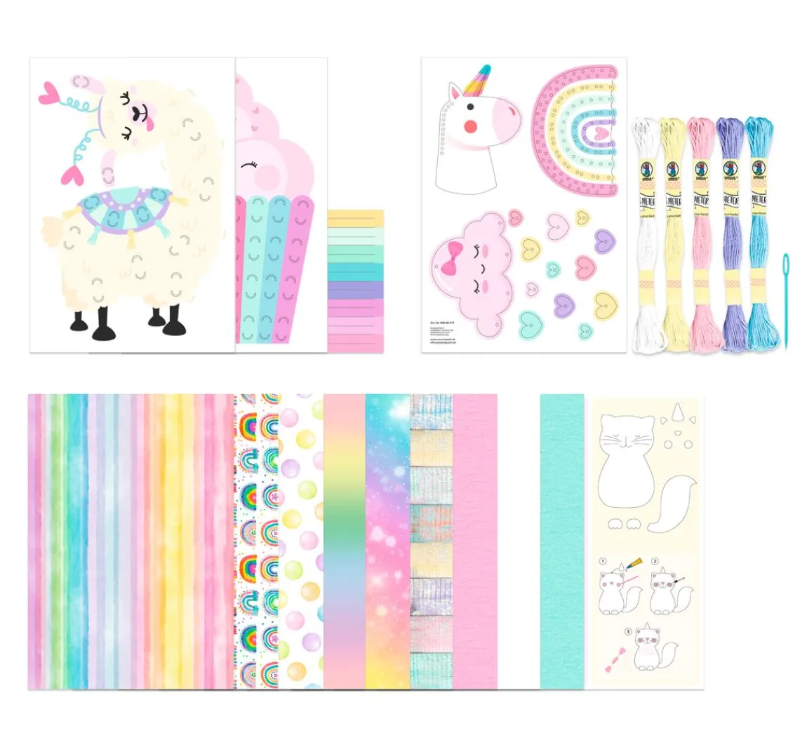 Outlet URSUS Papier-Bastelset "Cute Rainbow"