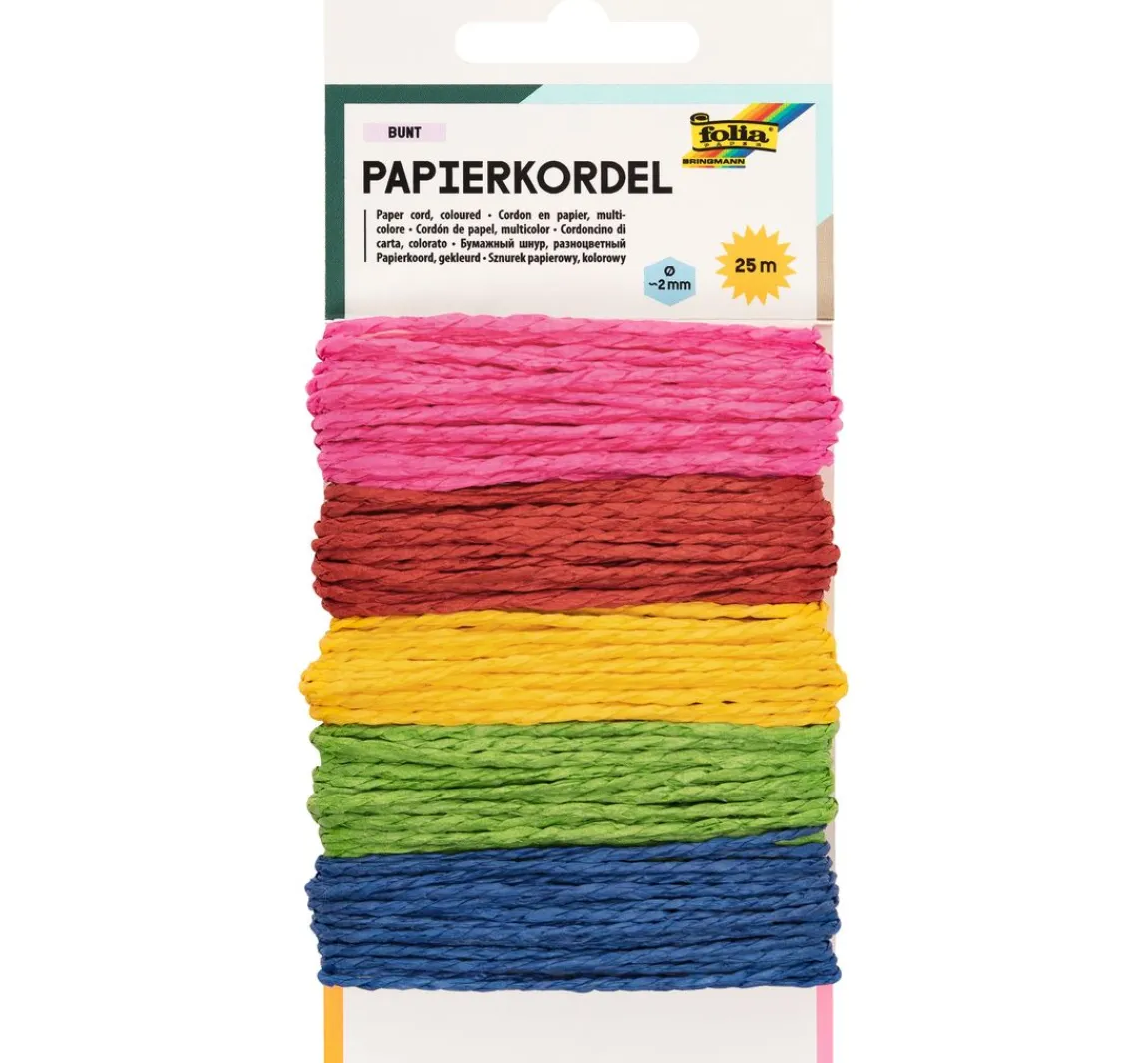 Sale folia Papierkordel "Bunt"