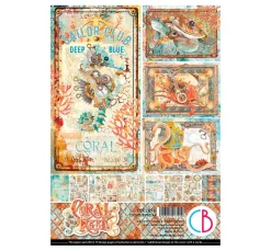 Online Ciao Bella Papier-Set "Coral Reef"