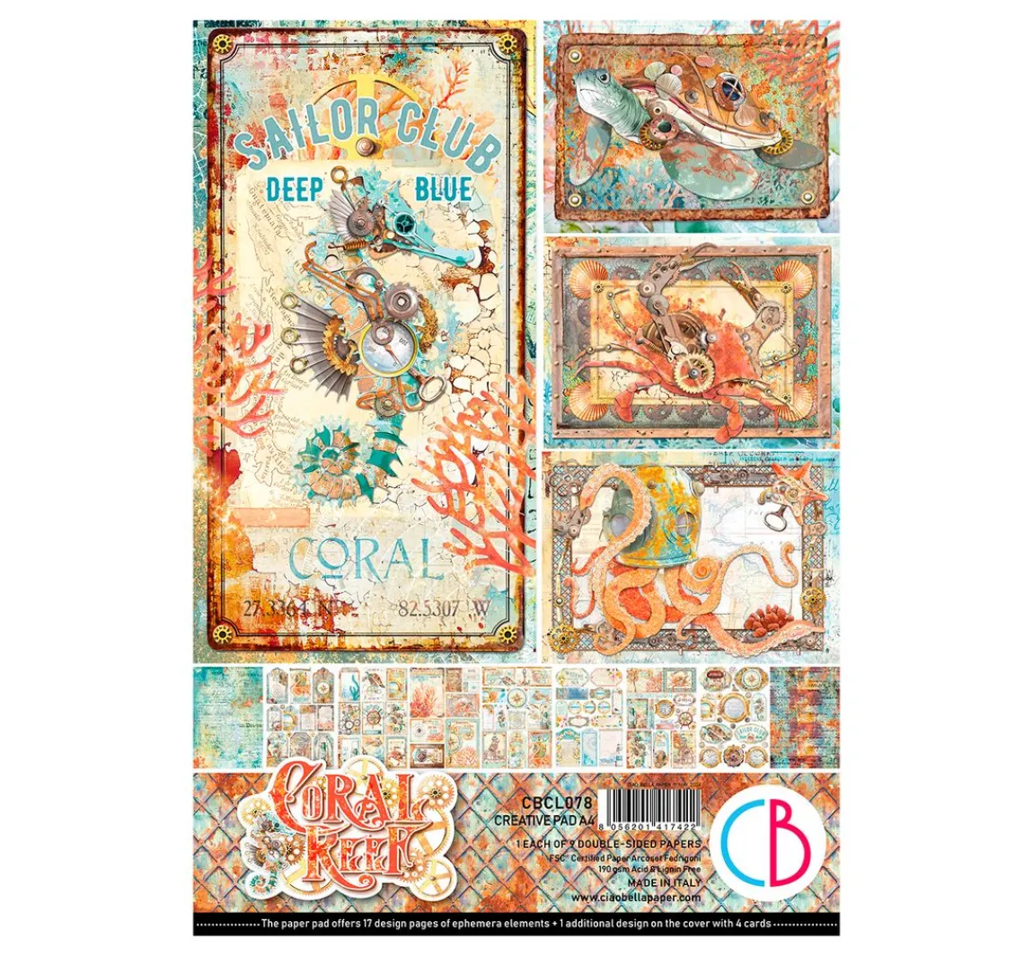 Online Ciao Bella Papier-Set "Coral Reef"