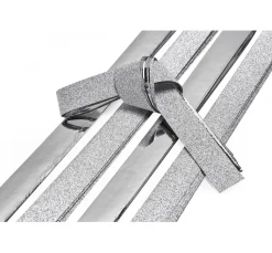 Online Gebrüder Bertels Papierstreifen "Glitter, silber", 15 mm