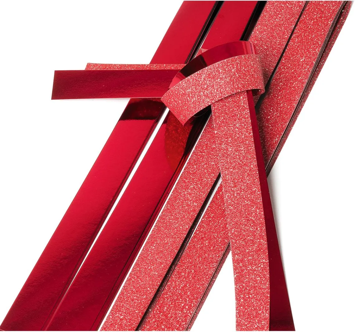 Outlet Gebrüder Bertels Papierstreifen glänzend "Glitter, rot"