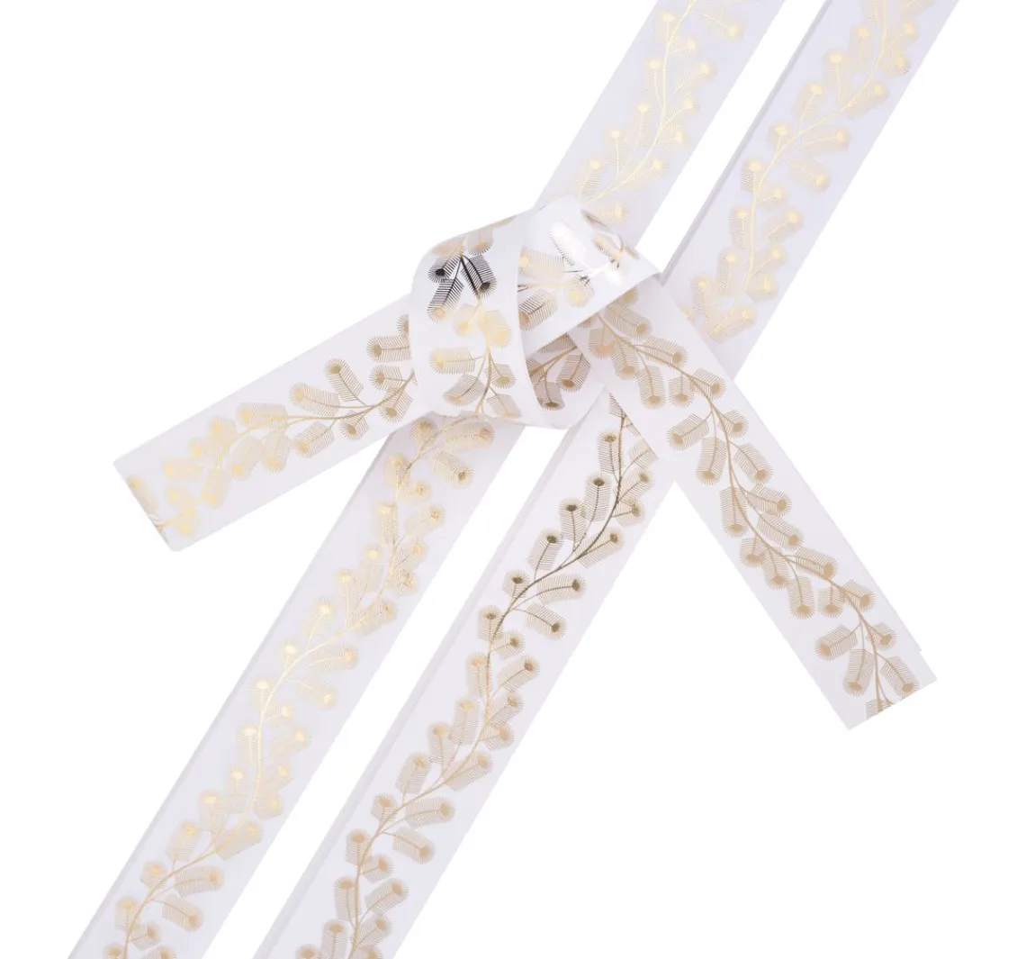 Discount Rico Design Papierstreifen "Zweige", Weiß-Gold