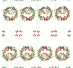 Discount Ambiente Papiertaschentücher "Sparrows In Wreath"