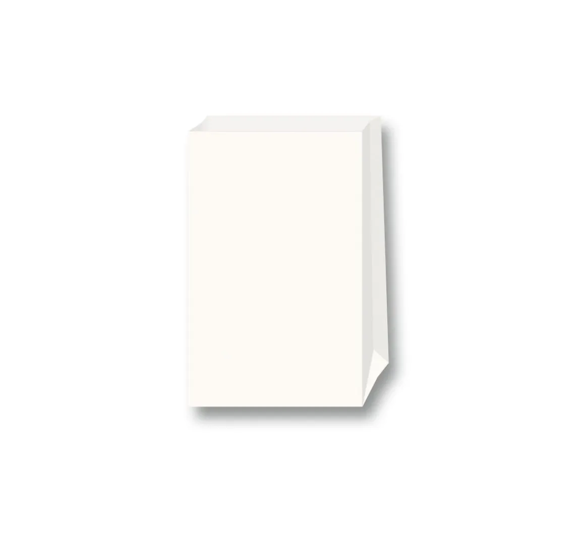 folia Papiertüten, Blockboden, weiß
