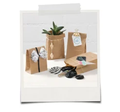 Discount folia Papiertüten mit Blockboden aus Kraftpapier, 15 Stück