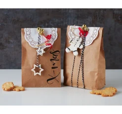 Discount folia Papiertüten mit Blockboden aus Kraftpapier, 15 Stück