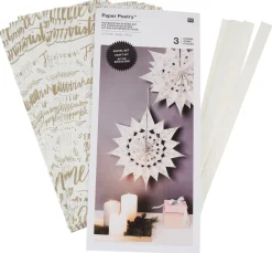 Clearance Rico Design Papiertüten Sterne-Set "Merry Christmas", groß, Weiß