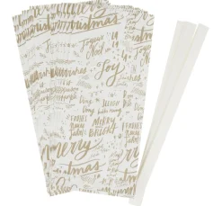 Clearance Rico Design Papiertüten Sterne-Set "Merry Christmas", groß, Weiß