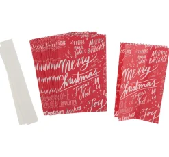 Outlet Rico Design Papiertüten Sterne-Set "Merry Christmas", klein, Rot