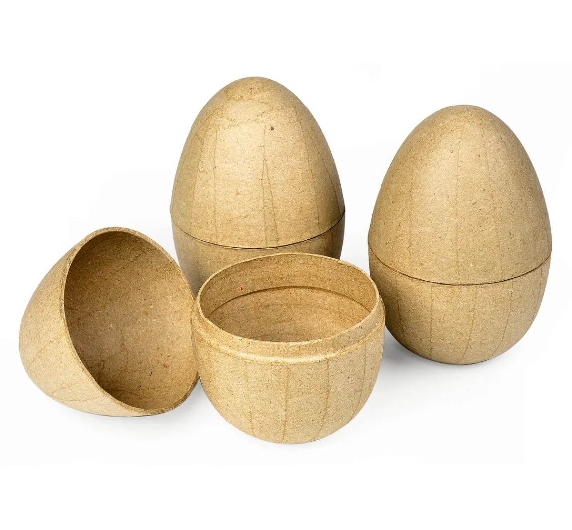 Best décopatch Pappmaché-Eier, teilbar, 3 Stück