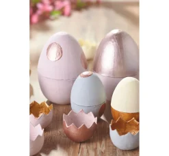 Best décopatch Pappmaché-Eier, teilbar, 3 Stück