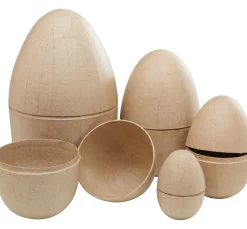 New décopatch Pappmaché-Eier, teilbar, 5-er Set