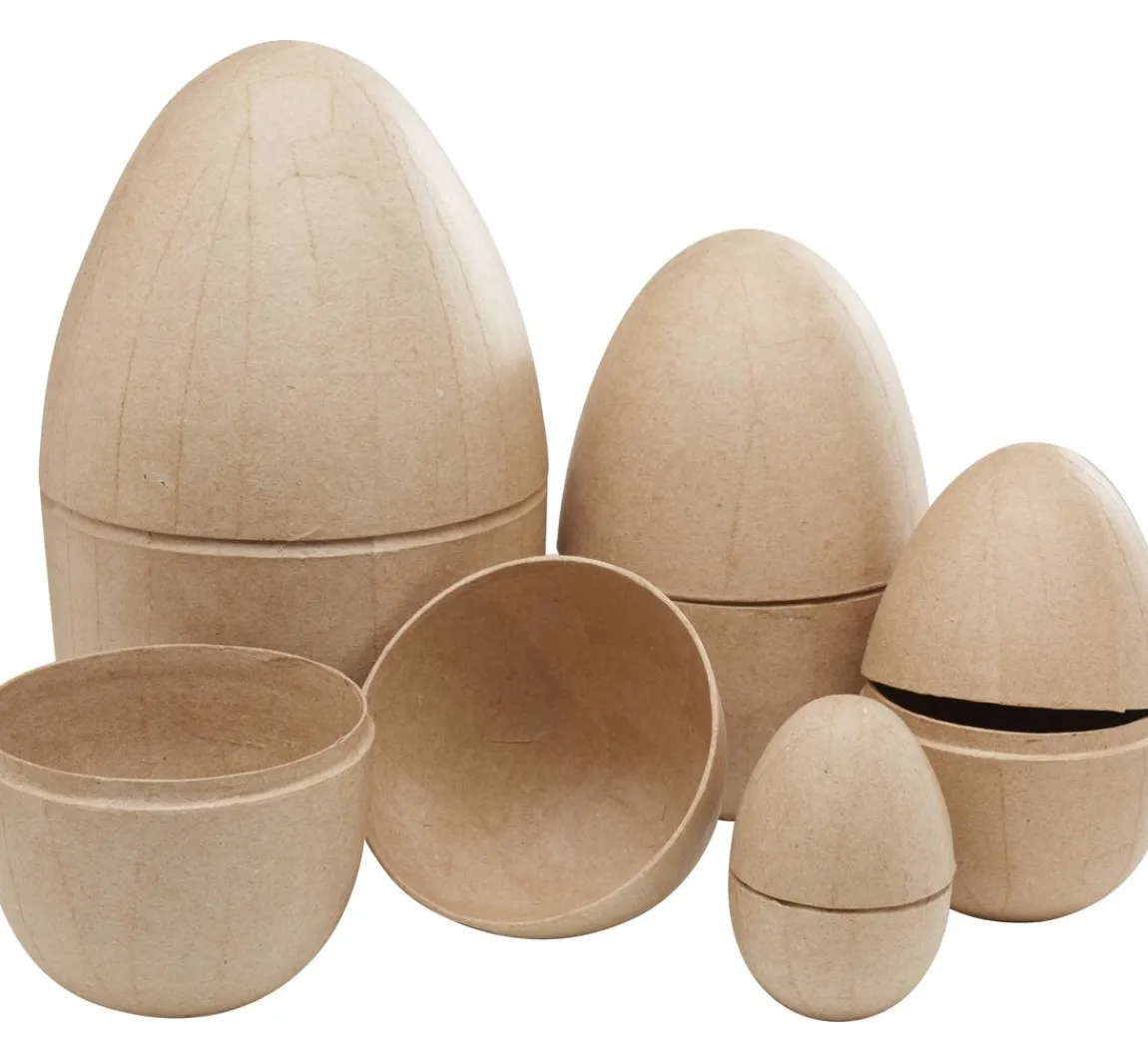 New décopatch Pappmaché-Eier, teilbar, 5-er Set