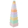 Discount folia Pappschachteln "Quadrat", Pastellfarben, 12er-Set