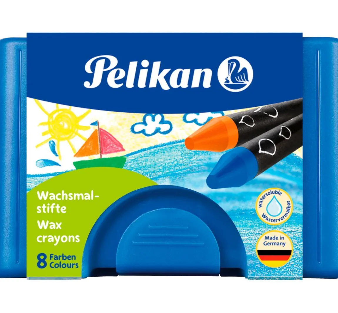 Hot Pelikan Wachsmalstifte "Rund", wasservermalbar