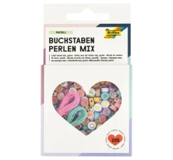 Discount folia Perlenmix "Buchstaben Pastell"