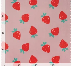 Hot VBS Marktplatz Polyester-Jersey Chilly Print "Erdbeeren"
