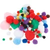 Rayher Pompons "Farben & Größen Mix", 100 Stück